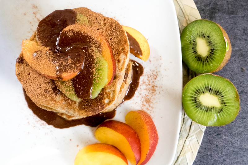 Fluffige, vegane Bananen-Pancakes ohne Mehl