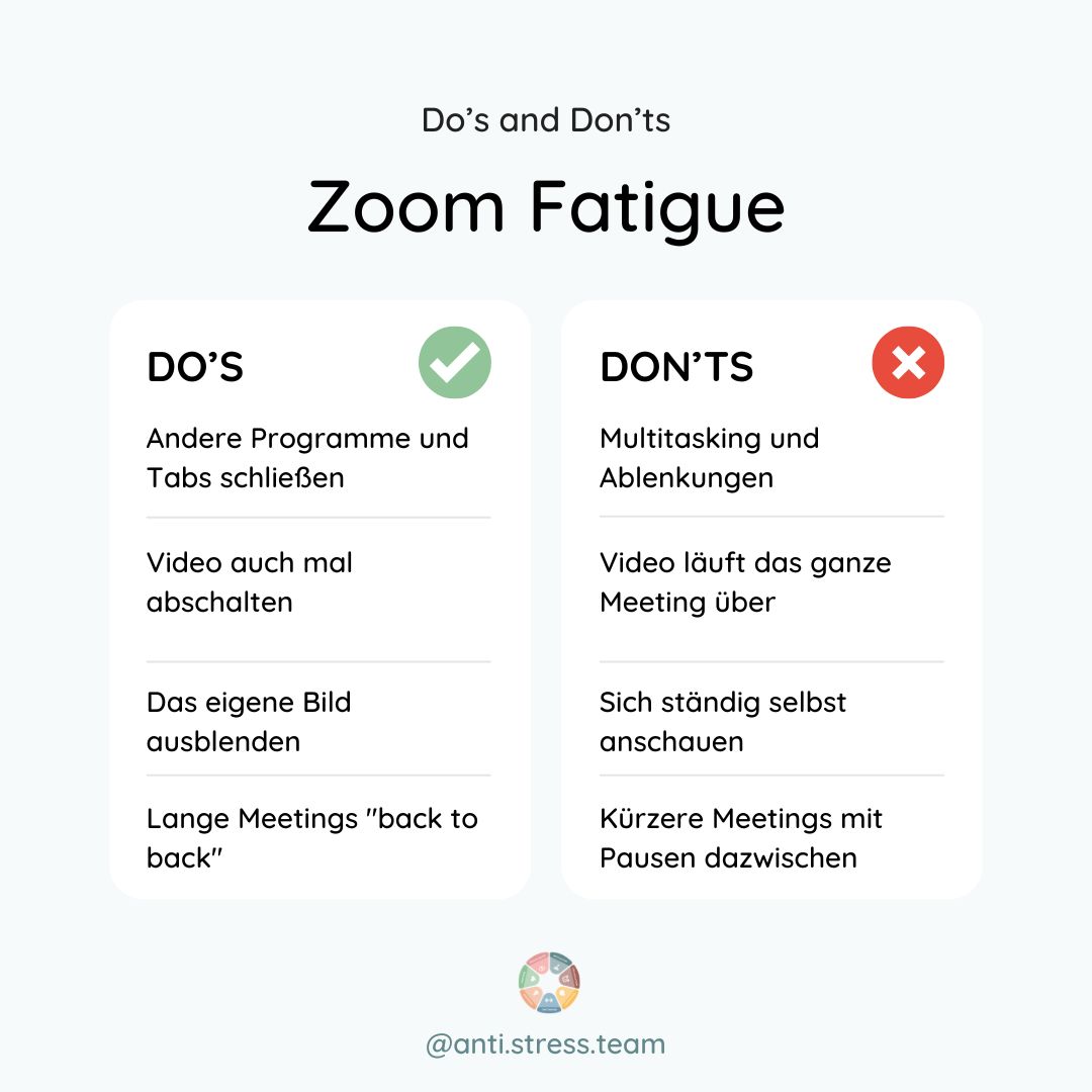 Zoom Fatigue - Tipps